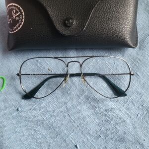 Ray-Ban Silver Aviator Glasses